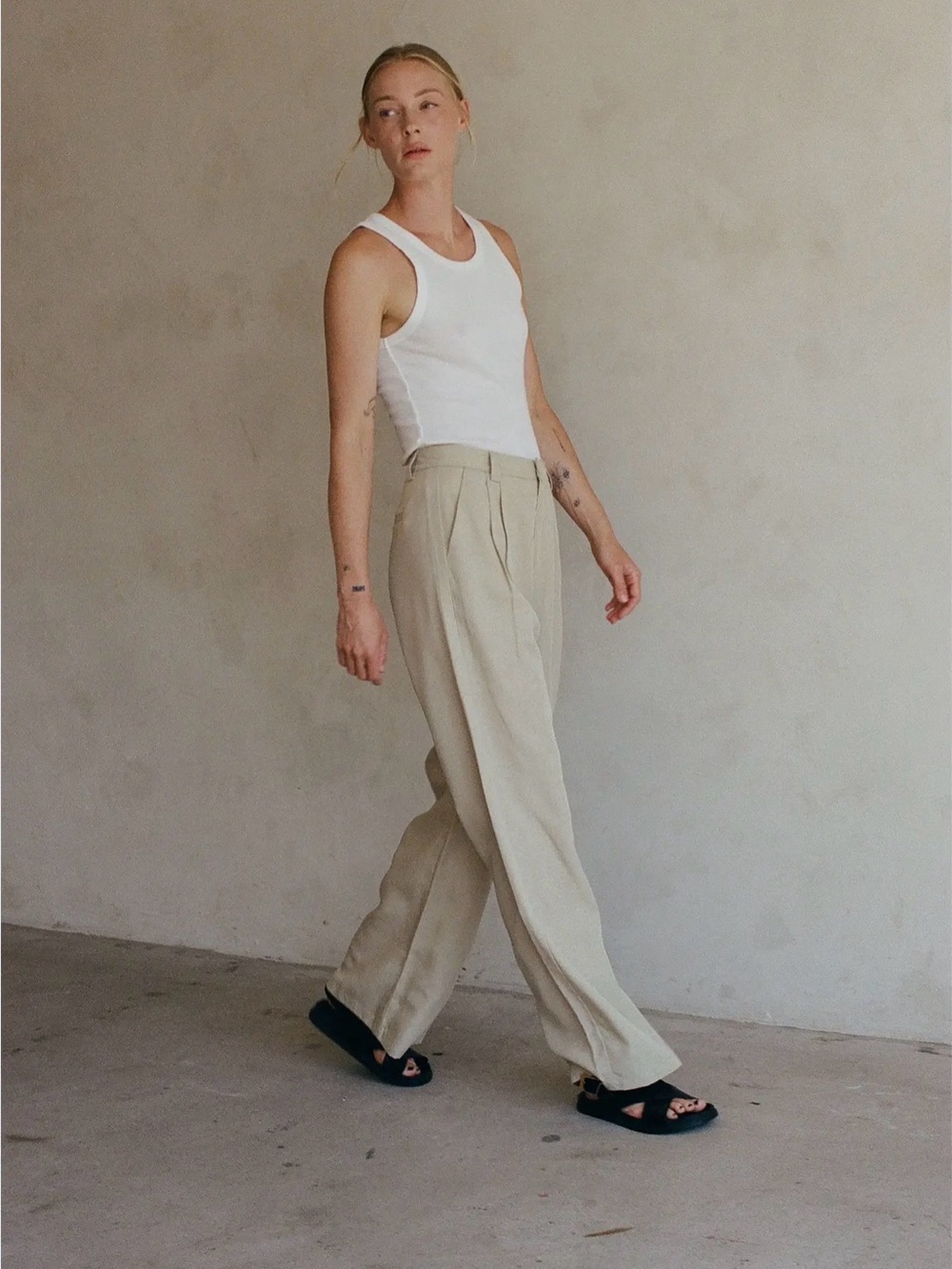White Ribbed Tank Top - Picture 2 of 3